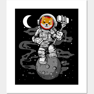 Astronaut Selfie Shiba Inu Coin To The Moon Crypto Token Shib Army Cryptocurrency Wallet HODL Birthday Gift For Men Women Posters and Art